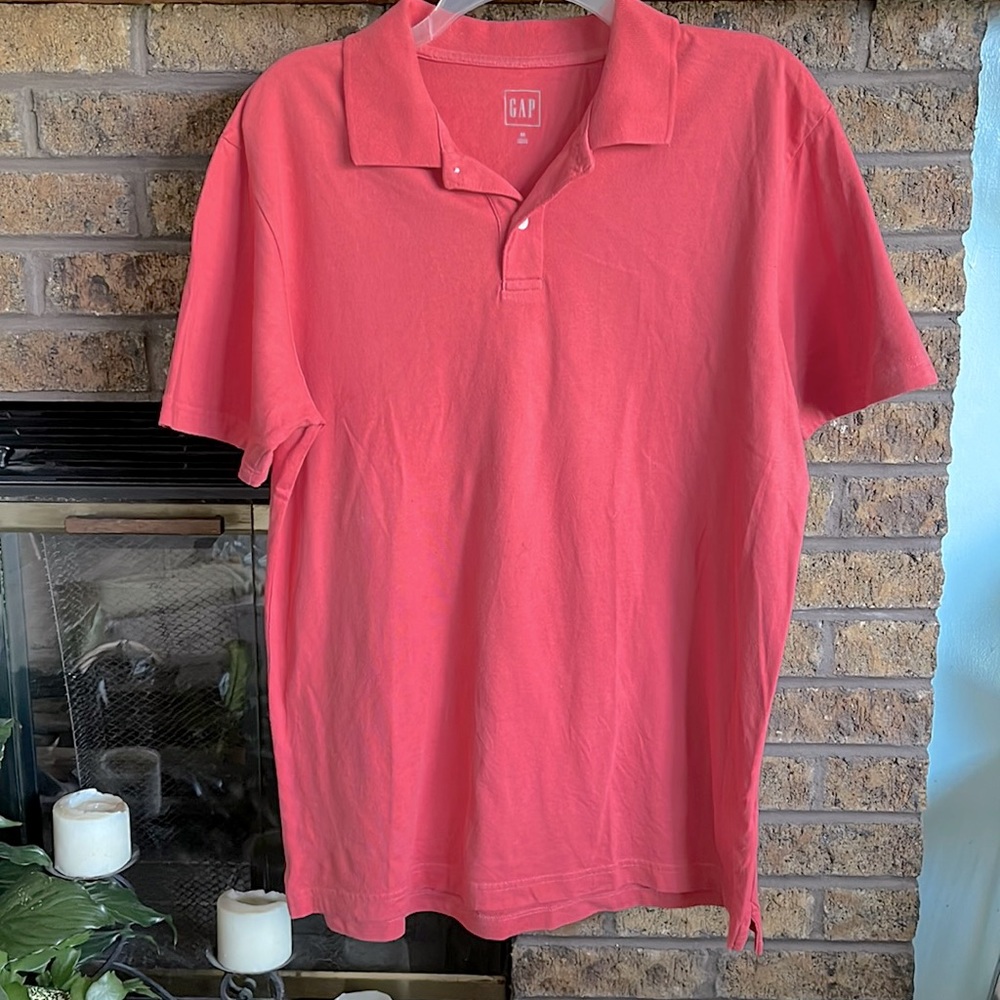 Gap coral pink polo shirt